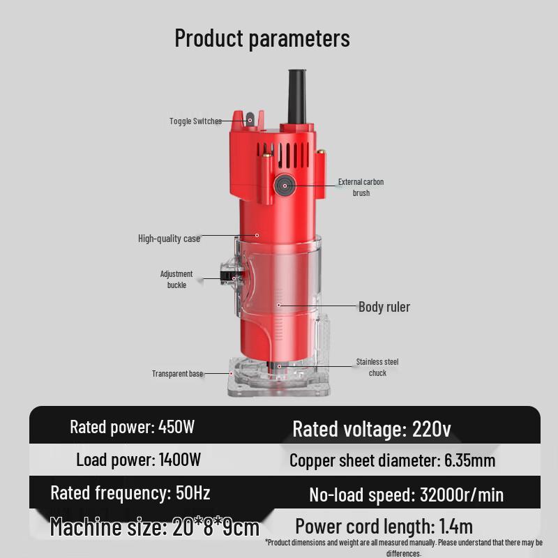 Xinggu Handheld Electric Wood Router Trimmer CN plug (adapter included)