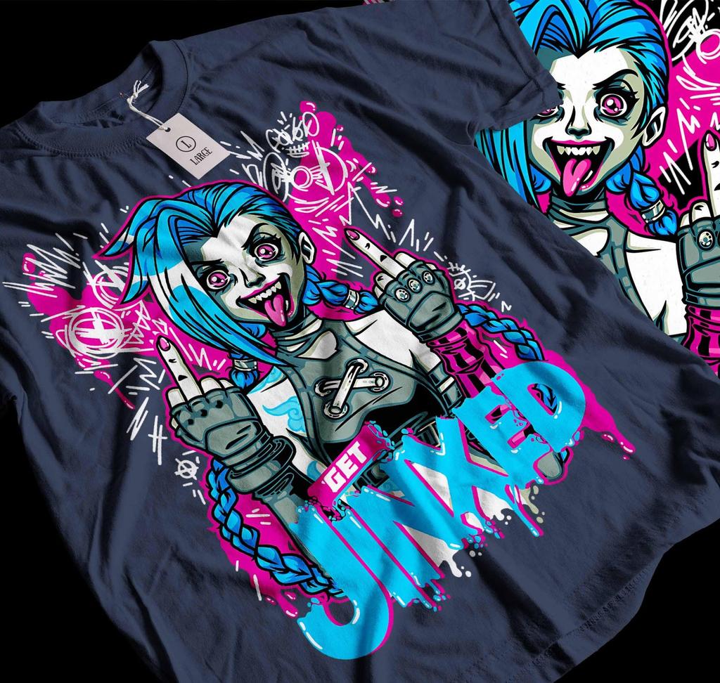 Jinx Arcane T-Shirt, Gaming Shirt, Gaming Legend Apparel, Video Game Shirt, Moba Game Shirt, LOL Shirt, Gamer Shirt, Game Lover Shirt