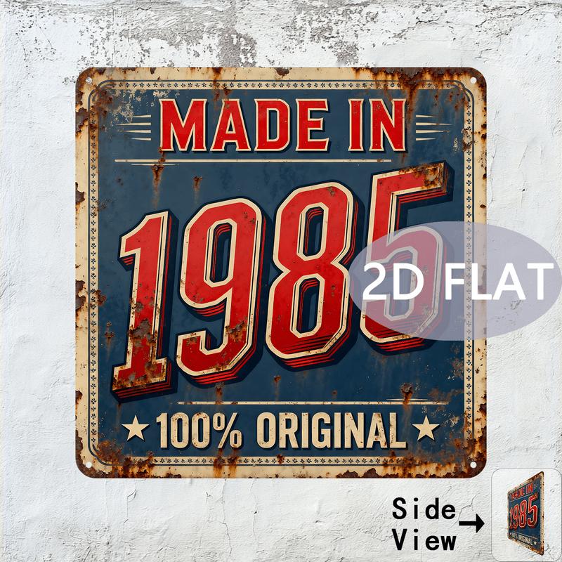 Vintage Original D Flat Aluminum Sign Retro x Inch Metal Wall Plaque Durable Outdoor Decoration