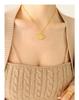 Women's 18K Gold Angel Pendant Necklace - European & American Hip Hop Style, Titanium Steel Clavicle Chain
