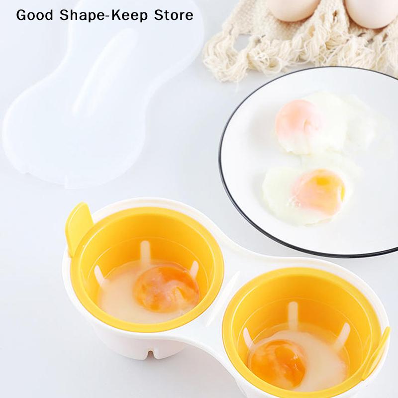 1/2 Cavity Microwave Egg Poacher Silicone Egg Cooker For Boiled Eggs And Poached Eggs Kitchen Cooking Gadgets Poached Egg Cups