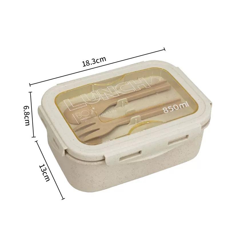 1pc Wheat Straw Lunch Box Healthy BPA Free Bento Boxes Microwave Dinnerware Food Storage Container Lunch Box for Kids