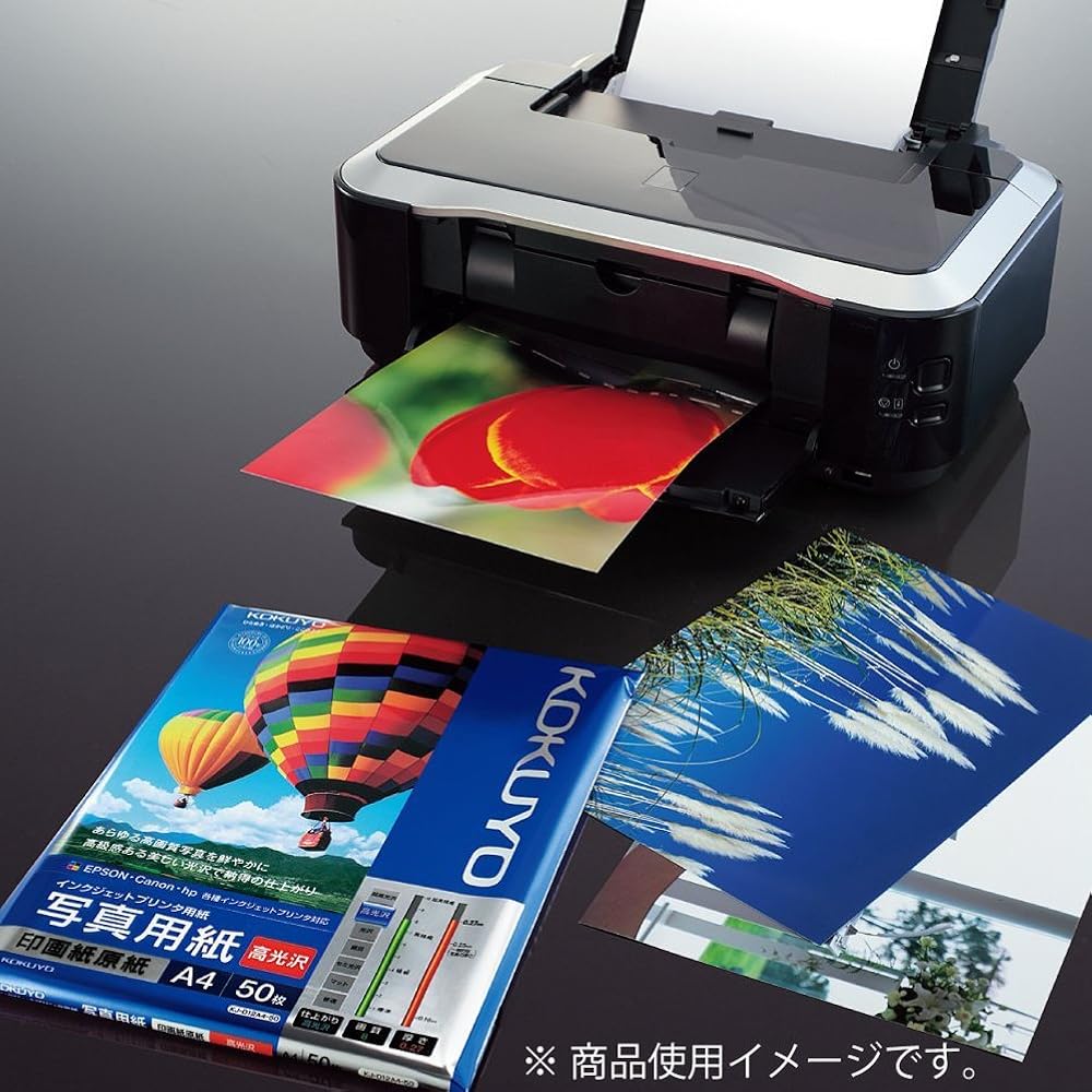 Kokuyo (KOKUYO) Inkjet Photo Paper, Photographic Paper, Base Paper, High Gloss, A3, 20 Sheets, KJ...