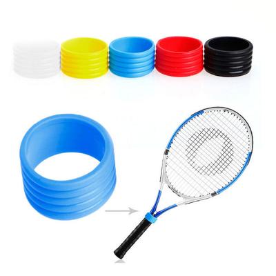 10Pcs/set Tennis Racket Silicone Racquet Grip Rings Racket Band Non Slip Racket Rubber Rings Absorbent Overgrip In Place