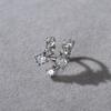 Fashion Temperament Irregular Metal Copper Plated Platinum Inlaid Zircon Ear Bone Clip Earrings Unique Personality Ear Clip