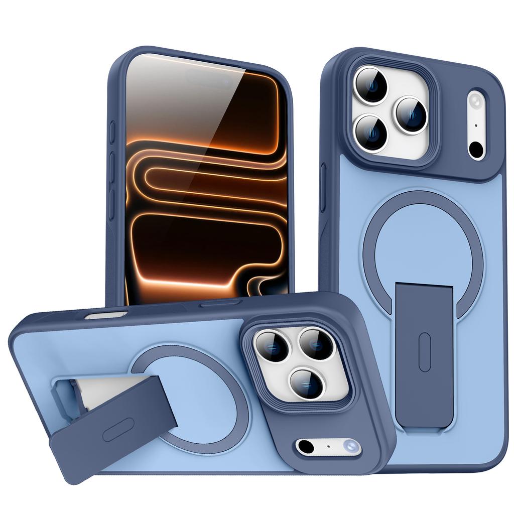 Magnetic Invisible Stand Protective for  Case for For Iphone 17 Air 12 1 14 13 16 Pro Max Plus Matte Shockproof Cover