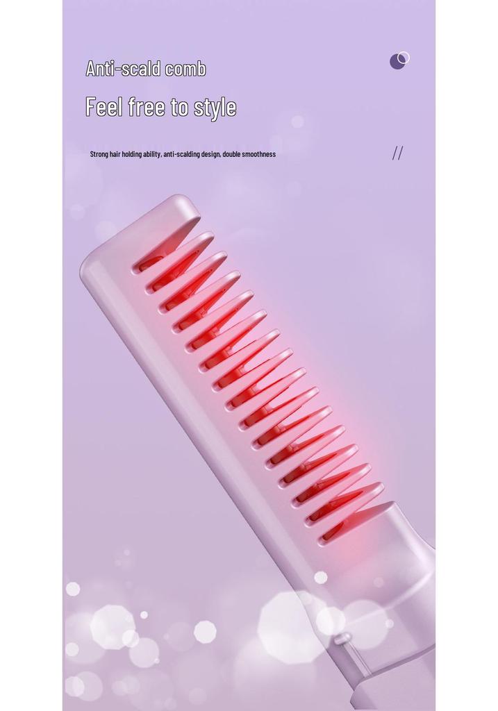 Wireless USB Charging Portable Straightening Comb for Travel