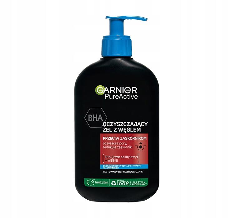 Garnier Pure Active Cleansing Facial Wash Gel With Charcoal 250