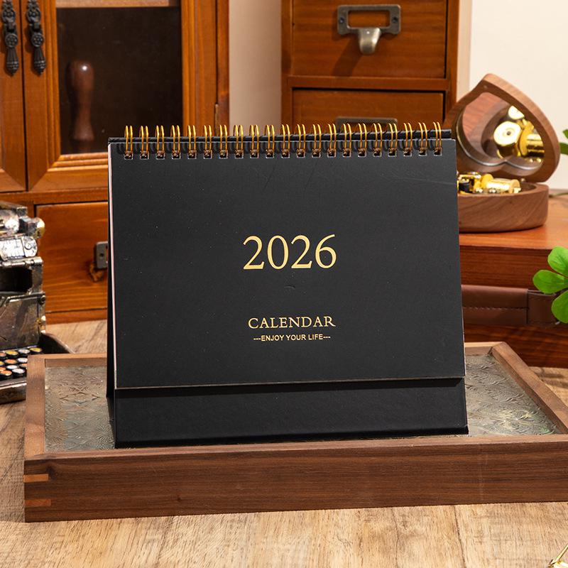 2026 Morandi Color Desk Calendar: English Desktop Calendar & Office Memo Recorder 2026