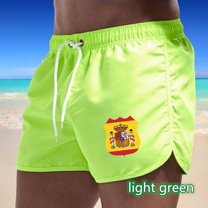 2025 Summer New Men's Quick-Drying Swim Trunks Sports Pants Swimwear Beach Shorts Jogging Shorts Spanish Elemental Printing