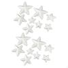 16Pcs Christmas Decorations Ornaments Lightweight Craft Foams Polystyrene Stars for Children Kids