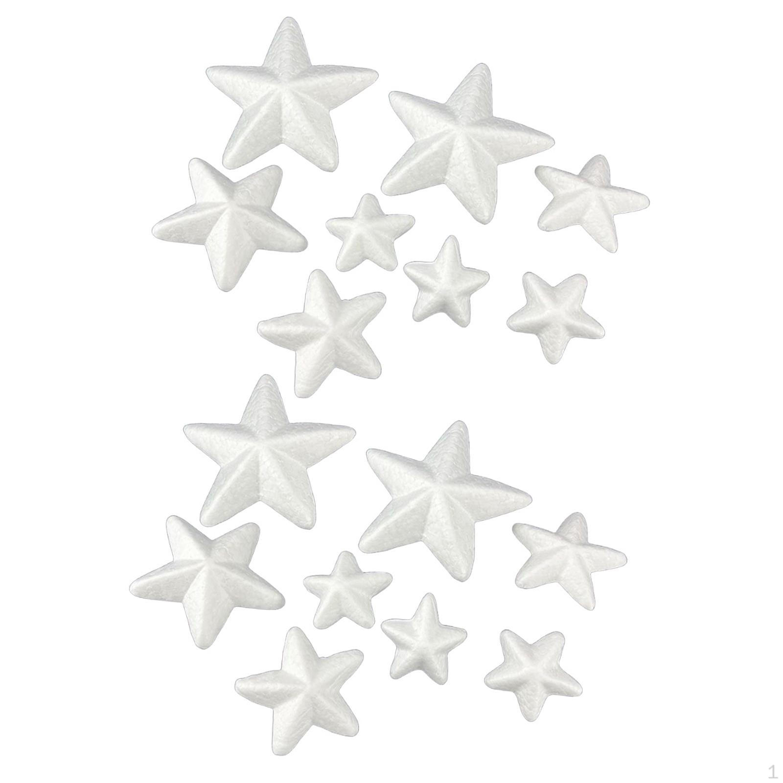 

16 шт. Рождественские украшения Легкие поделки из пенопласта Полистироловые звезды для детей
