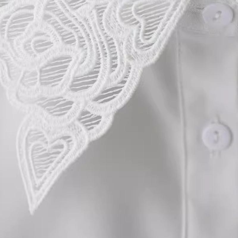 Perfect Match Handmade White Fake Collar For Women Lapel Shirt Detachable Collar Sweater Suits Removable Half Shirt False Collar Neck Ties