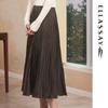 ELLASSAY Vintage Pleated A-line Skirt
