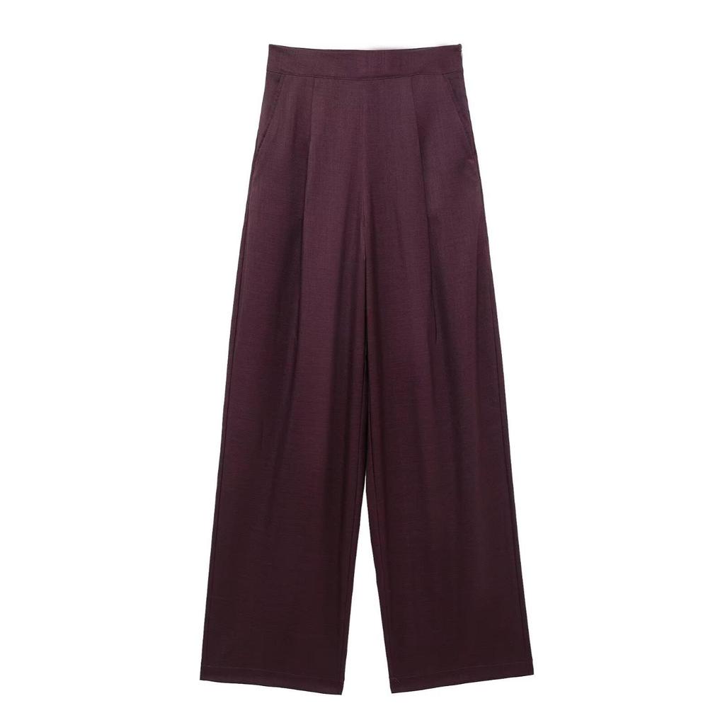 2025 Spring Women's European & American Style Fashion Belted Long Sleeve Shirt and Pants Set