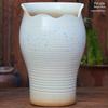 Large Handmade Coarse Pottery Succulent Flower Pot with Shallow Cut Opening