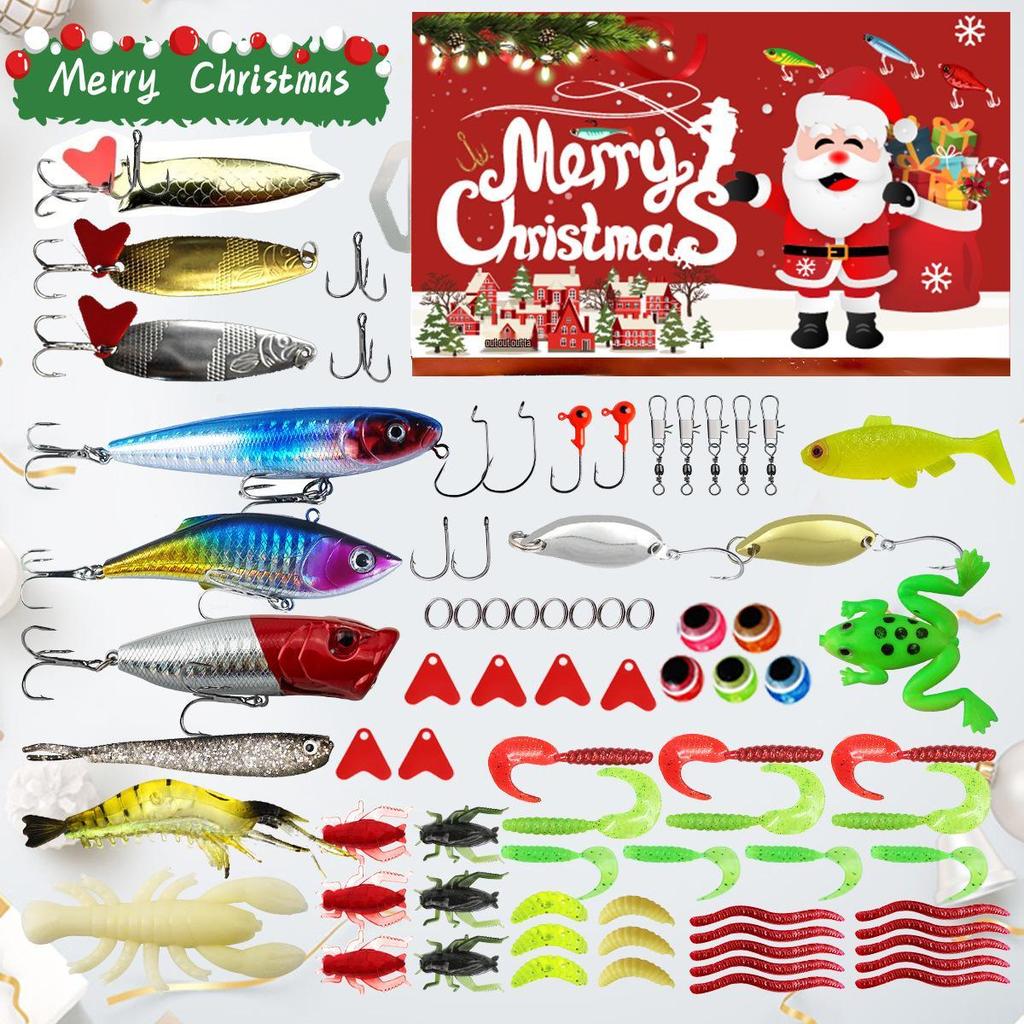 Creative Christmas Fishing Lure Set: Freshwater Trout, Bass & Salmon Hard Baits with Hooks