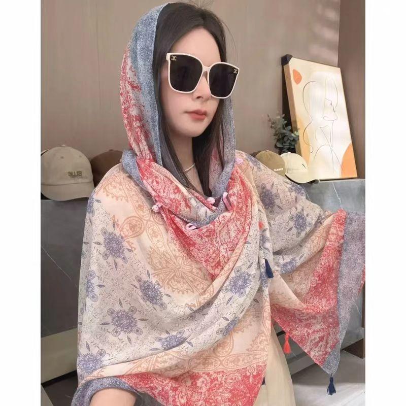 Ethnic Style Scarf for Women Sunscreen Scarf Beach Scarf, Beach Scarf New Style Scarf