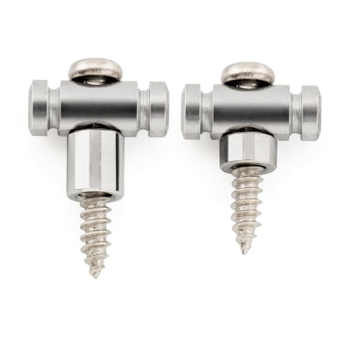 Musiclily Pro Steel String Retainer Cylindrical String Guide for Electric Guitar, Chrome (Set of 2)