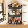 Triangle Corner Kitchen Countertop Rack for Seasoning Bottles