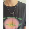 Steel Geometric Necklace With Multilayer Snake Chain For Men And Women