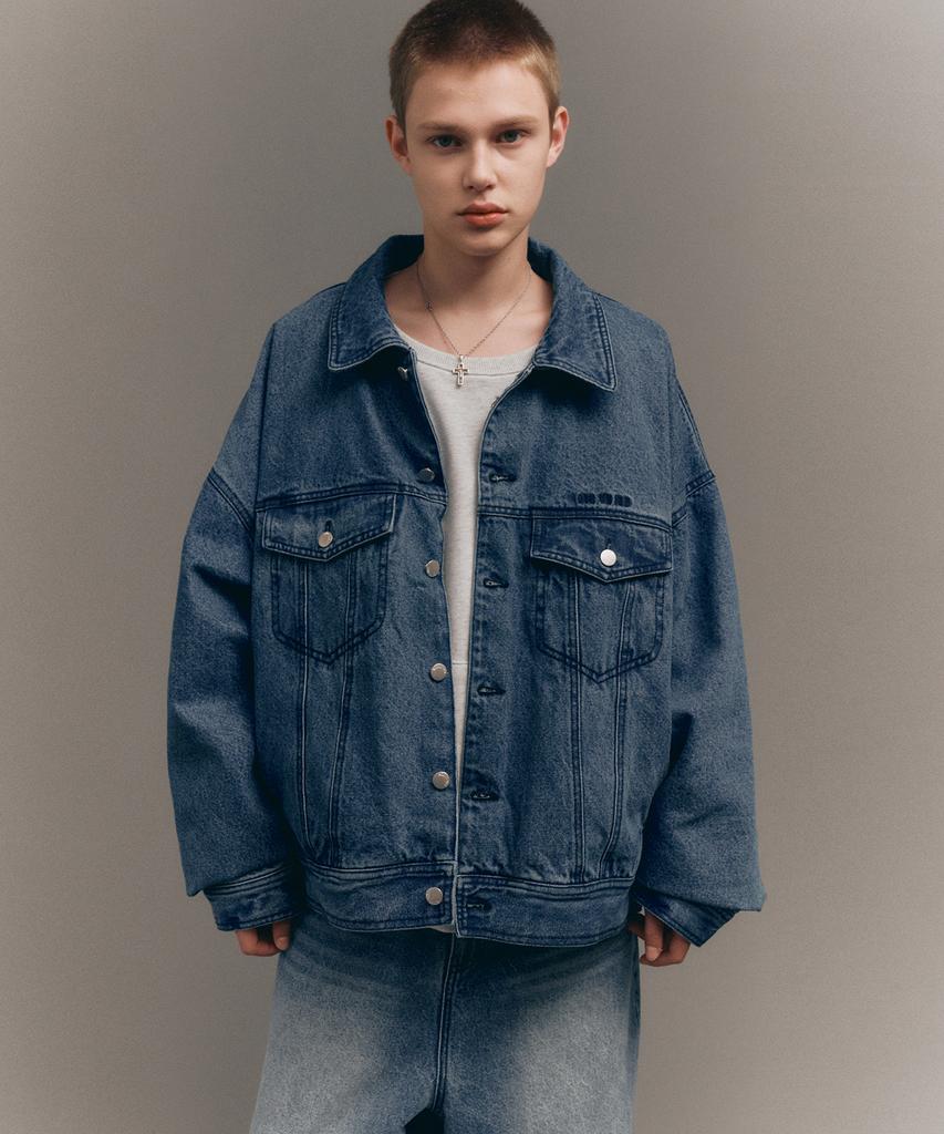 Big Union Oversized Denim Trucker Jacket (Blue)