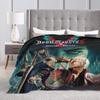 D-Devil May Cry DMC Game Gamer Blankets Soft Warm Flannel Throw Blanket Cover for Bed Living room Picnic Travel Home Couch