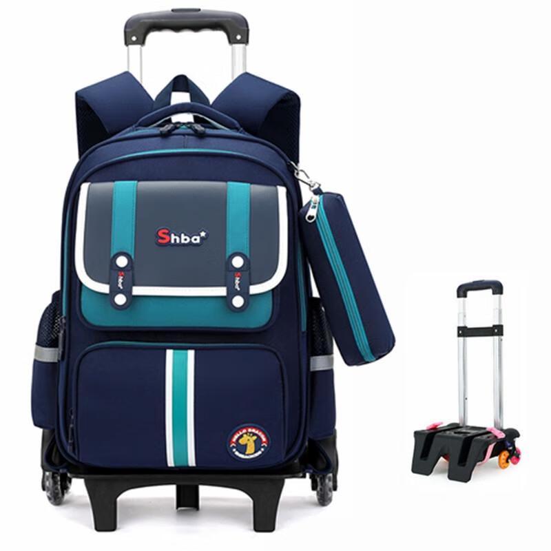 MIAOQIAO Student Stair-Climbing Rolling School Backpack Small