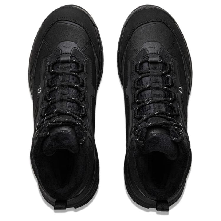 New LiNing Anti-Slip Wear-Resistant Mid-Top Casual Shoes Unisex Black AGLU245-2