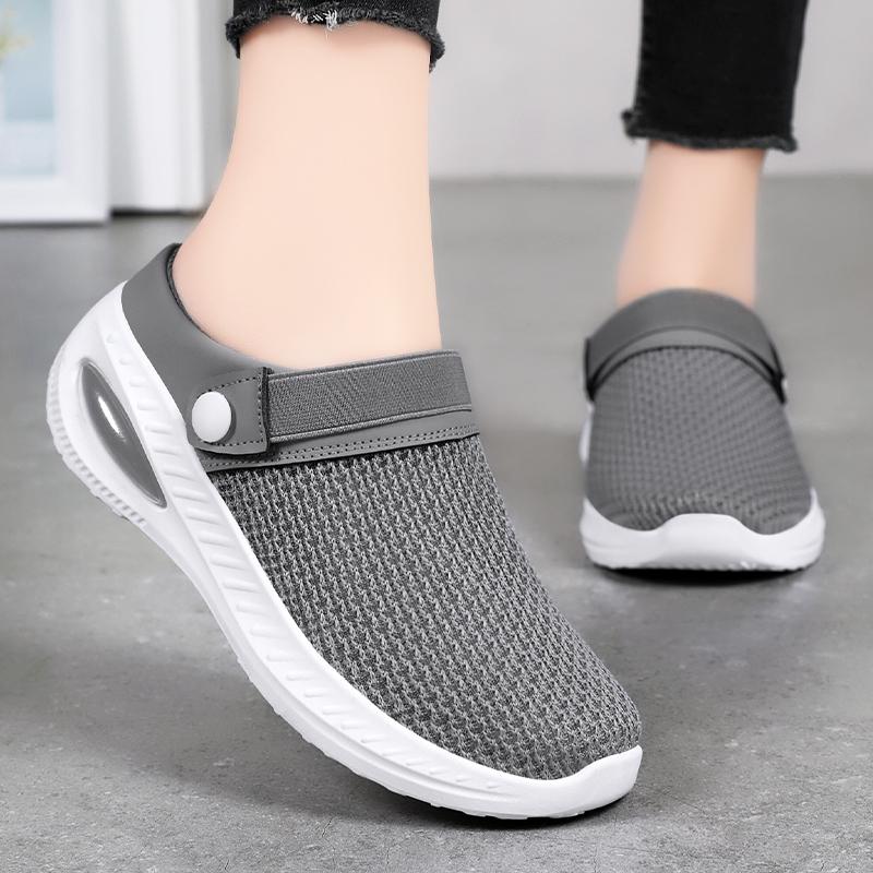 

Women s Summer Fashion Slippers Half Slippers Breathable Thick Bottom Soft Outdoor Leisure Sports Shoes Free Shipping 36 сірий колір