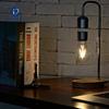 Wood LED Light Bulb Magnetic Levitation Floating Stand Rotating Lamp Modern Design