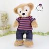 Cushu Cush Duffy and ShellieMay Plush Costume Set (Made In Japan) - Includes a Red and Navy Striped T-shirt and Pants (2-Piece Set) (cds254S)