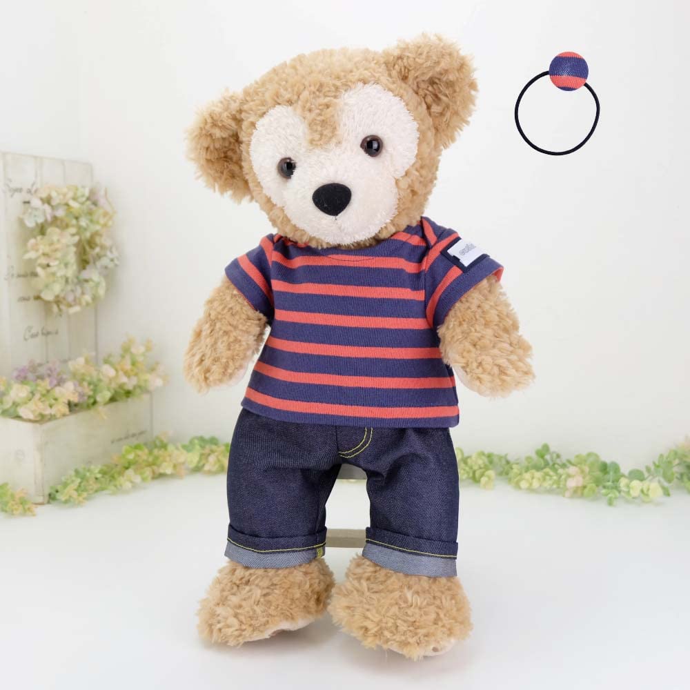 

cushu cush Duffy Shellie May Сделано в Японии мягкая игрушка одежда костюм красный темно-синий пограничный брюки комплект CDS254S нарядная футболка 2-х предметов