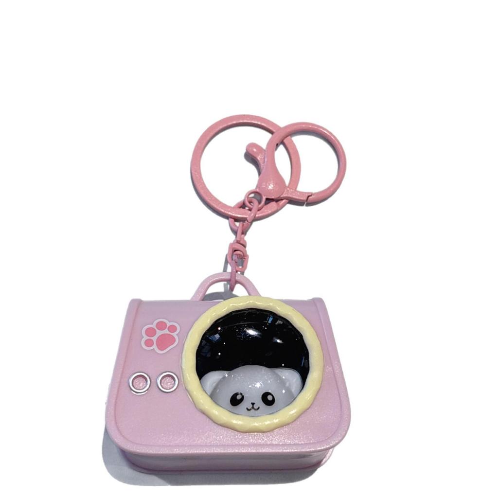Creative Cat Space Capsule Keychain Night Light - Adorable Pet Bag Pendant Gift