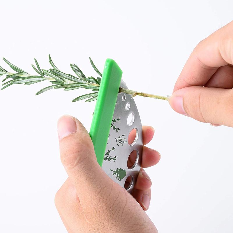 9Hole Stainless Steel Herb Stripper Multifunctional Herb Peeler Herb Vanilla Stripper Vegetable Leaf Remover Cutter Kitchen Tool