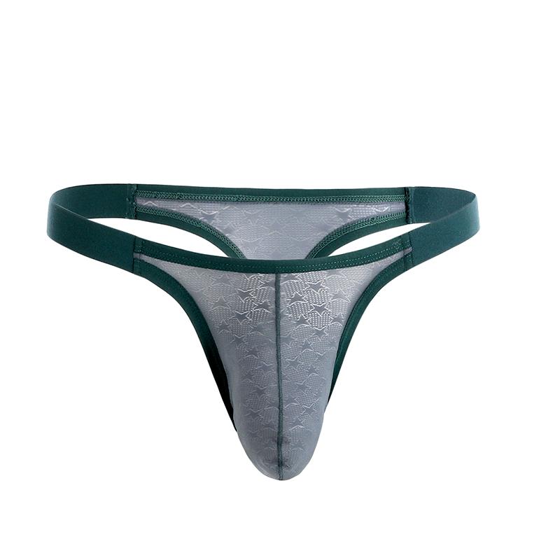 1Pc Men T-back G-string Panties Underwear Sexy Nylon Briefs Low-rise Pouch Bikinis Thongs