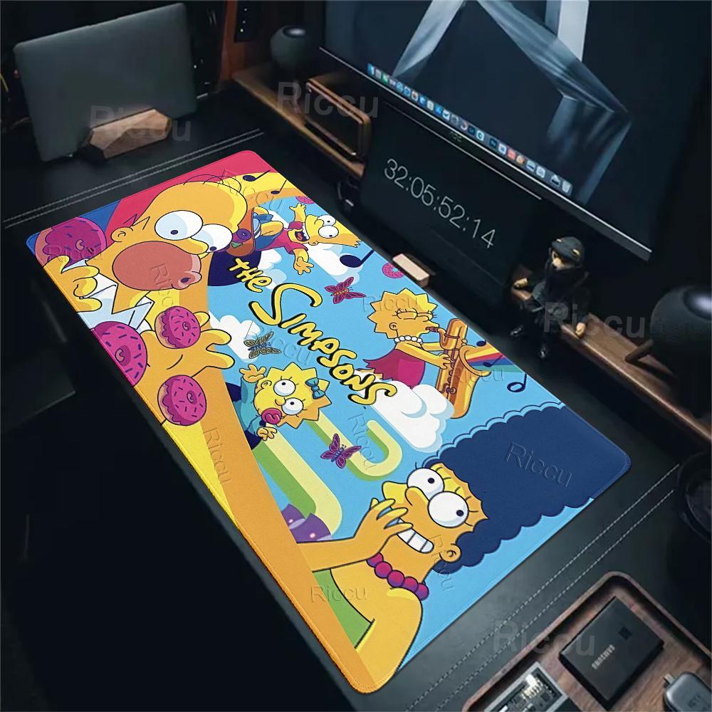 XXL Cartoon T-The Cool S-Simpsons PC Mouse Pads Computer Keyboard Office Large Non-slip Desk Mat Game Locking Edge Rubber Carpet