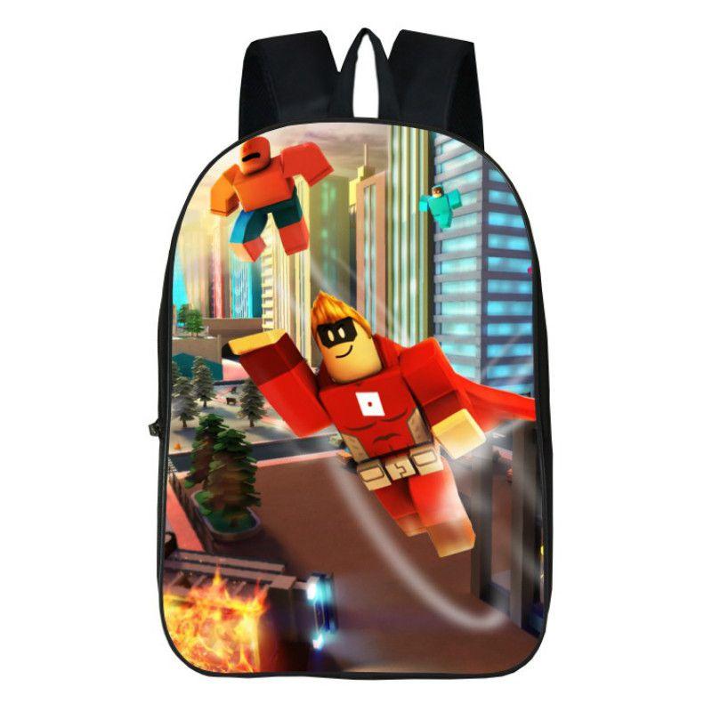 Roblox Pattern Kids School Backpack With Large Capacity And Durable Polyester Material