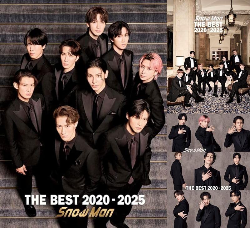 

набор с лимитированным Snow Man THE BEST 2020 2025 Пресс-издание A Издание первого пресса B Обычное Фотокарточка Мини-сумка-тоут Набор карточек с костюмами из 9 штук