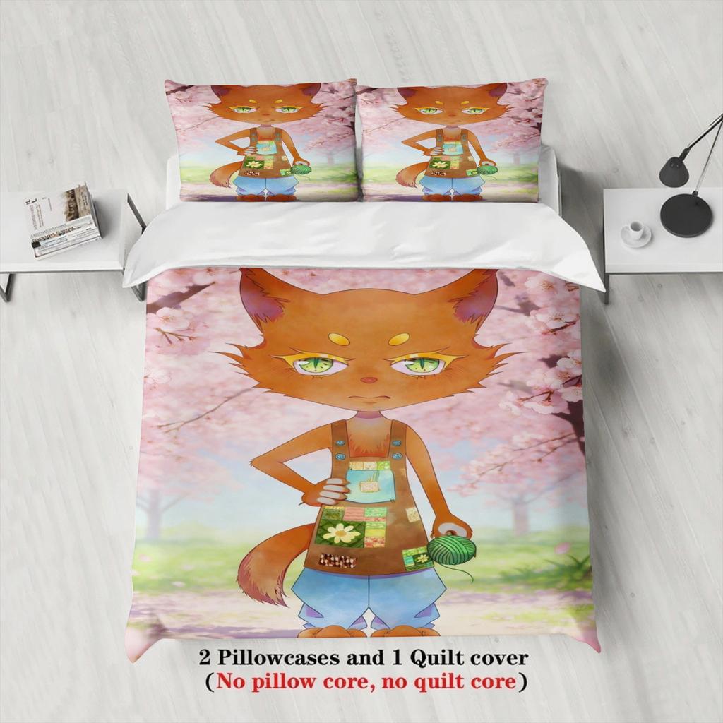 Softville Cozy Town Cute Fern The Quilt Fox Bedding Set With Duvet Cover  Pillowcase For Children'S Bedroom Decor