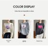 2025 Women's Heart Jacquard Wool Pullover: Autumn/Winter Fashion Versatile Round Neck Knitwear.