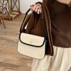 Qualities Canvas Bag  New Women's Autumn/Winter Simple Colored Buckle Shoulder Bag Casual Versatile Commuter Crossbody Bag