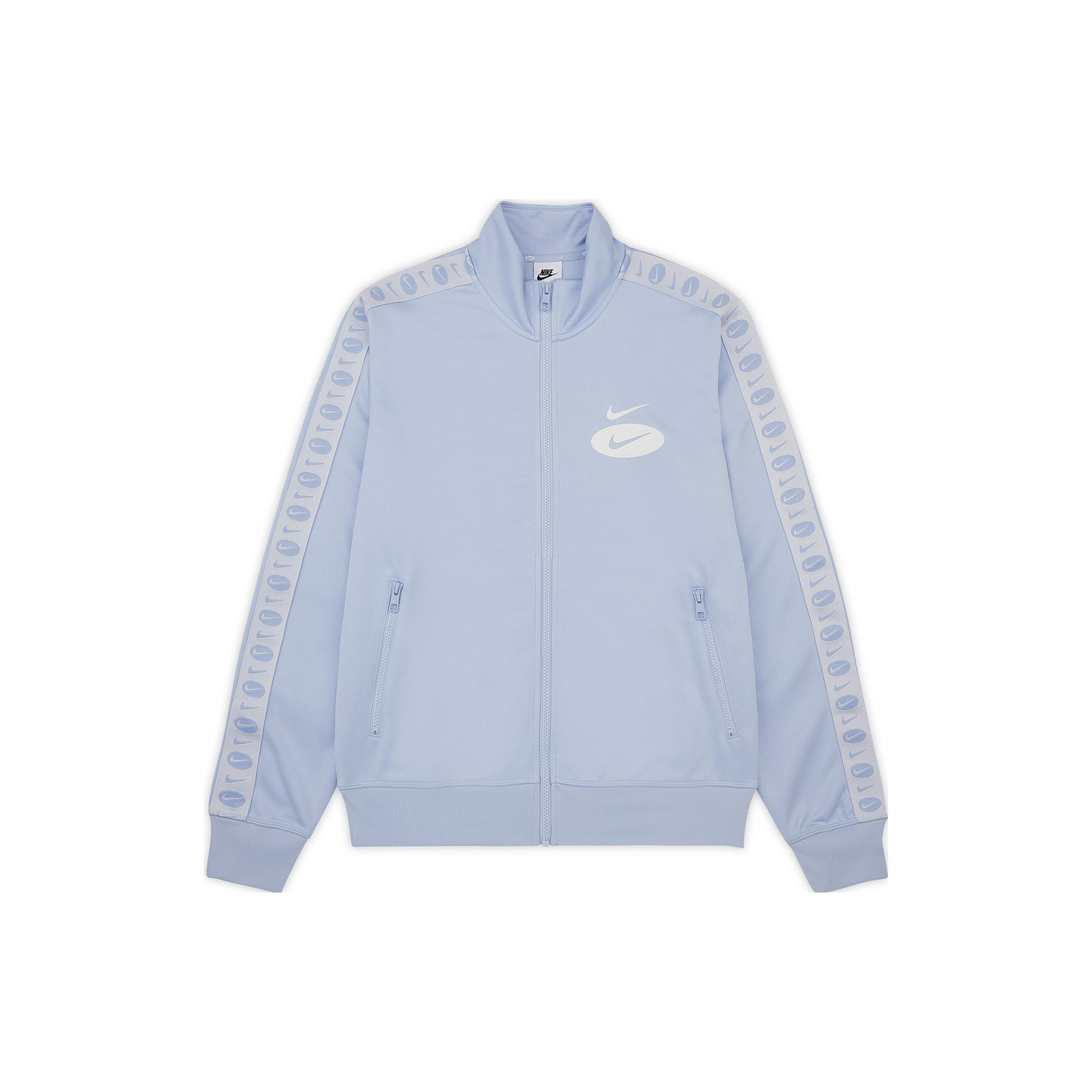 Men s Nike Sportswear Swoosh League Colorblock Zipper Casual Jacket Blue DM5474-548 XXL