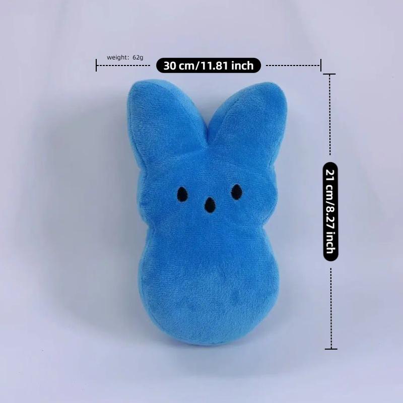 6 Color Peeps Plush Bunny Rabbit Peeps Easter Perfect Toys Goodie Bag Fillers Carnival Prizes Assortment Easter Egg Party decoratio 20cm синий
