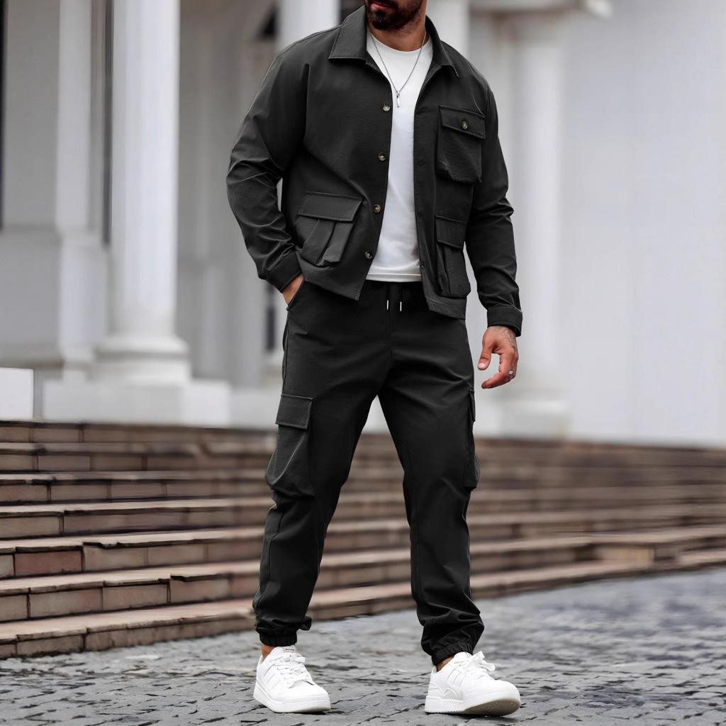 Men's Plus Size Retro Workwear Jacket - Spring/Autumn Tough Guy Style