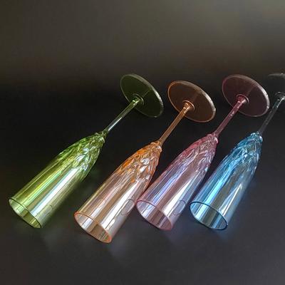 Imitație de sticlă retro Pahar de vin din plastic european Pahar de sticlă de vin Pahar de vin roșu retro cioplit în relief Pahar de apă pentru suc