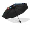 Ocean Life Glass Pattern Umbrella, Portable and Foldable Design, 8 Ribs, a Casual Accessory for Halloween, Christmas, and Birthday Gifts.