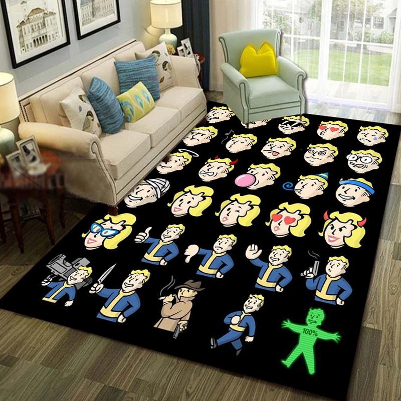 15 Size Game Vault-Boy Pattern Rug for Living Room Bathroom Mat Creative Door Mat Bedroom Home Decor Rug Decoration Maison
