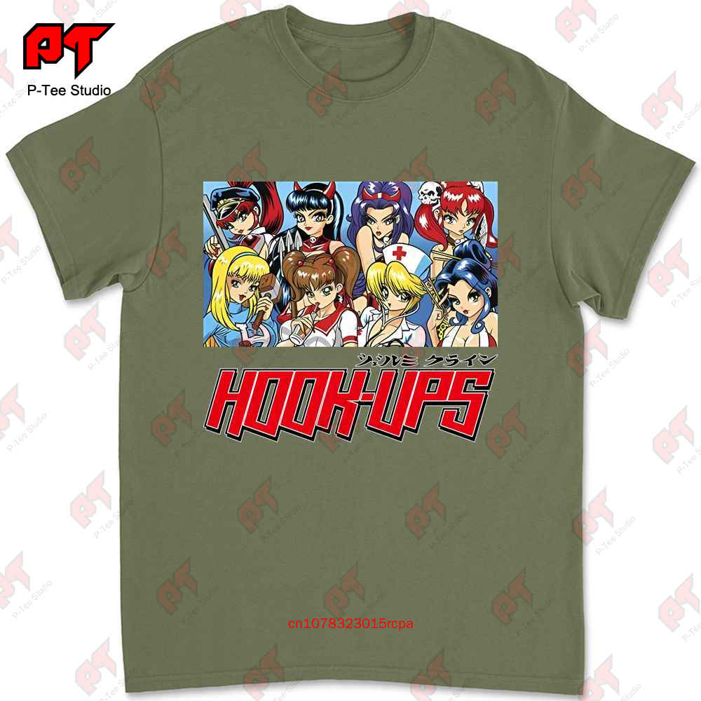 Hook Ups Skateboard Anime Girls Tshirt G02Q