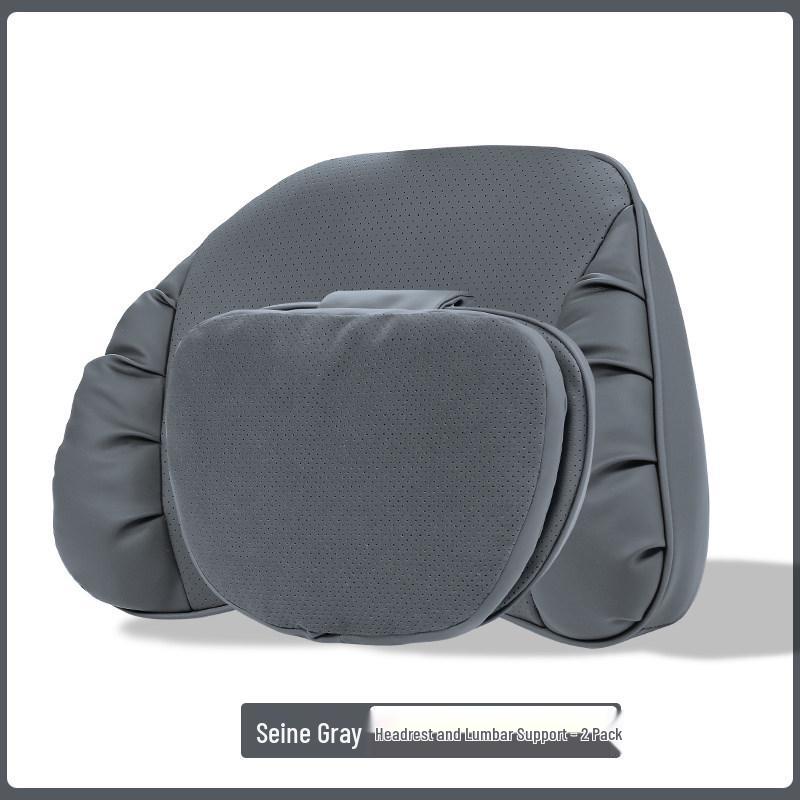 Mercedes-Benz & BMW Dual-Use Car Neck & Lumbar Support Pillow Set